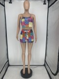 Paisley Print Cami Top And Shorts 2 Piece Sets GLF-8134