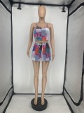 Paisley Print Cami Top And Shorts 2 Piece Sets GLF-8134