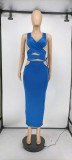 Sexy Solid Backless Long Skirt 2 Piece Sets GLF-7015