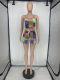 Paisley Print Cami Top And Shorts 2 Piece Sets GLF-8134