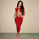 Sexy Backless Hollow Out Long Dress YNSF-1649