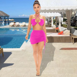 Sexy Solid Bra Top And Mini Skirt Beach Sets YNSF-1639