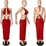 Sexy Backless Hollow Out Long Dress YNSF-1649