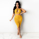 Sexy One Shoulder Ruched Skirt 2 Piece Sets YNSF-1640