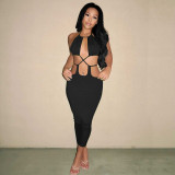 Sexy Backless Hollow Out Long Dress YNSF-1649