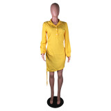 Long Sleeve Casual Shirt Dress MK-3031