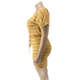 Plus Size Fashion Stripe Print Rompers OSIF-20769