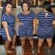 Plus Size Fashion Stripe Print Rompers OSIF-20769