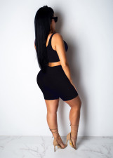 Casual Sports Fitness Solid Color Tank Top Shorts  Two Piece Sets CM-2125