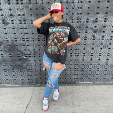 Casual Print Shoer Sleeve O Neck T Shirt GLF-7020