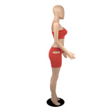 Sexy Solid Color Hollow Out Rompers YIBF-6078