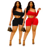 Sexy Solid Color Hollow Out Rompers YIBF-6078