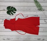 Sexy Solid Sleeveless Back Zipper Romper WY-6795