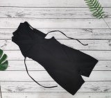 Sexy Solid Sleeveless Back Zipper Romper WY-6795