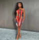 Fashion Printed Tube Top Romper YIBF-6076