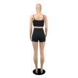 Solid Color Camisole Shorts Two Piece Sets YIBF-6079