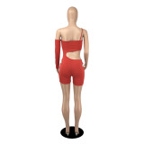 Sexy Solid Color Hollow Out Rompers YIBF-6078