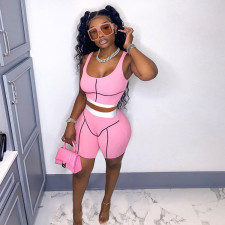 Casual Fitness Tank Top And Shorts 2 Piece Sets GLF-7023