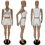 Casual Printed Tank Top And Shorts 2 Piece Suits XYF-9102