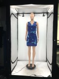Plus Size Camo Print V Neck Sleeveless Mini Dress JRF-3620
