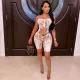 Sexy Printed Tube Top And Shorts 2 Piece Sets NM-8365