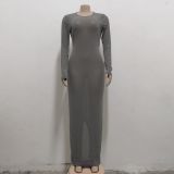 Sexy See Though Backless Split Long Club Dress SMR-9786