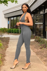 Sexy V Neck Hater Split Stacked Jumpsuit JPF-1041