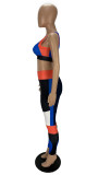 Contrast Color Fitness Two Piece Pants Set XYF-9105