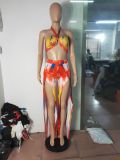 Sexy Tie Dye Halter High Split Pants 2 Piece Sets LUO-3163