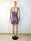 Sexy Leopard Print Spaghetti Strap Mini Dress YNSF-1632