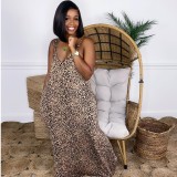 Sexy Printed Spaghetti Strap Maxi Dress WY-6804