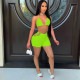 Sexy Solid Bra Top And Shorts Two Piece Sets FOSF-8082