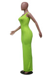 Solid Color Simple Fashion Sleeveless Long Dress YS-8810