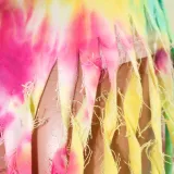 Plus Size Tie Dye Print Tassel Shorts SH-3797