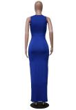 Solid Color Simple Fashion Sleeveless Long Dress YS-8810