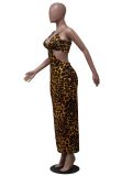 Printed Sexy Slim Sleeveless Spaghetti Strap Long Dress YS-8813