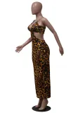 Printed Sexy Slim Sleeveless Spaghetti Strap Long Dress YS-8813