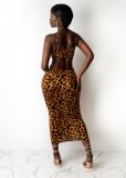 Printed Sexy Slim Sleeveless Spaghetti Strap Long Dress YS-8813