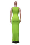Solid Color Simple Fashion Sleeveless Long Dress YS-8810