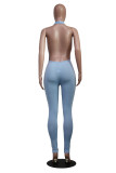 Fashion Sexy Backless Deep V Halter Jumpsuit YS-8570