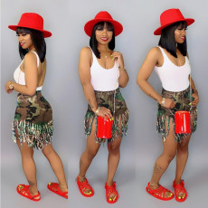 Plus Size Sexy Tassel Straight Shorts SH-3553