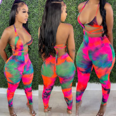 Sexy Tie-Up Print Bra And Pants Sets SH-390150
