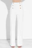 Solid Double Breasted High Waist Pants SH-2006-0