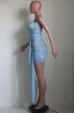 Sexy Sleeveless Mesh See Through Bandage Club Dress YS-8801