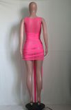 Sexy Sleeveless Mesh See Through Bandage Club Dress YS-8801