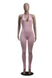 Fashion Sexy Backless Deep V Halter Jumpsuit YS-8570
