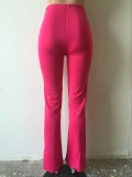 Solid Double Breasted High Waist Pants SH-2006-0