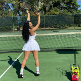 Fashion Sexy Solid Color Slim Sports Vest Culottes Suit FSL-163