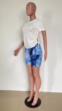 Casual Drawstring T Shirt And Shorts 2 Piece Sets HMS-5477