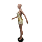 Pre Order: About 7 work days shipping Fashion Backless Tie-dye Print Rompers YUEM-1617